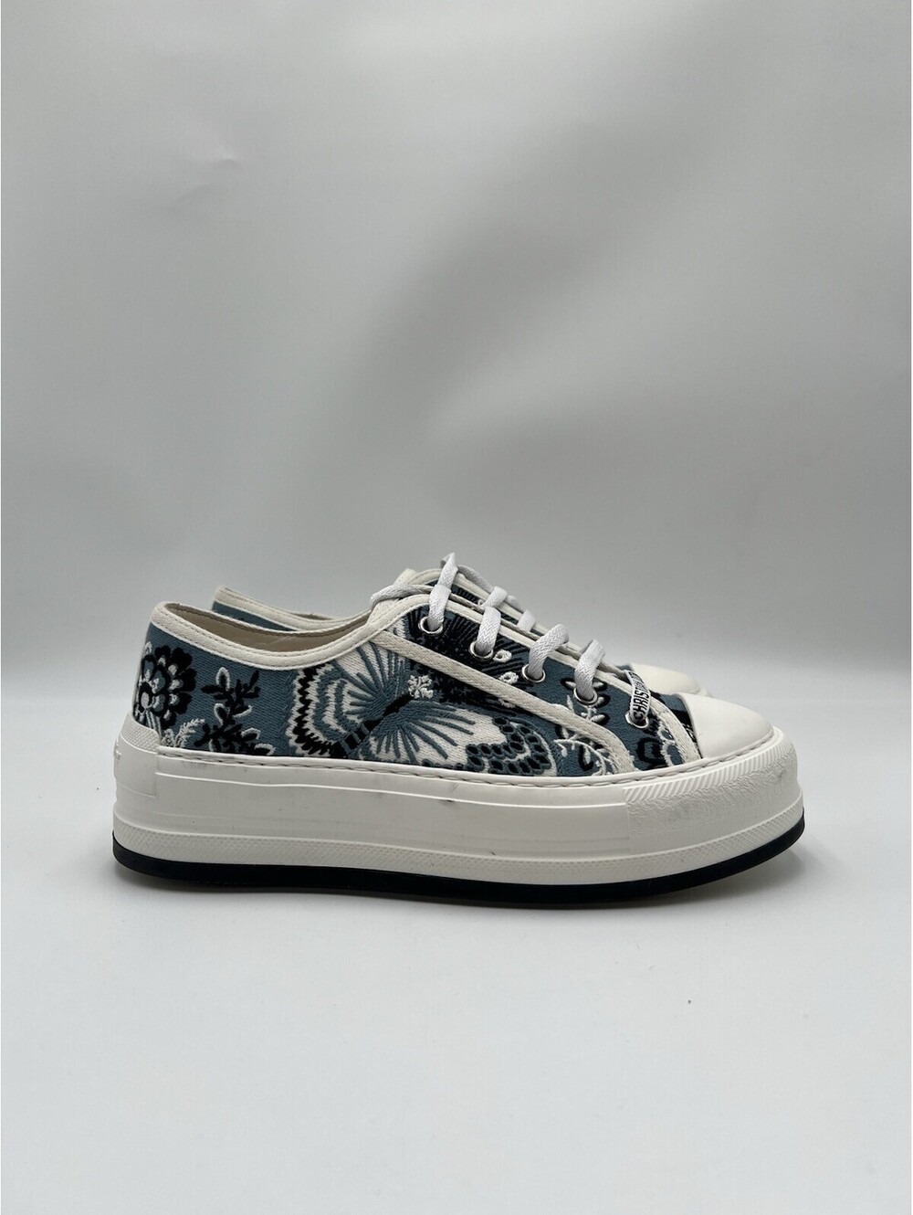 Women’s Dior Walk'n'Dior Platform Lace Up Sneaker Blue / White Size 37.5